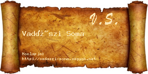 Vadászi Soma névjegykártya